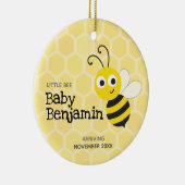 ベビーの蜂の妊娠の誕生の発表 セラミックオーナメント (右)