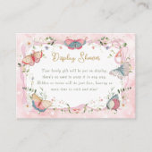 ベビーの蝶が彼女の道のディスプレイシャワーを表示している エンクロージャーカード (正面)