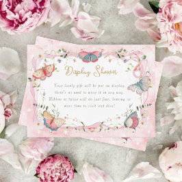 ベビーの蝶が彼女の道のディスプレイシャワーを表示している エンクロージャーカード