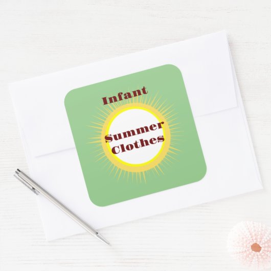 ベビーの衣類/その他の団体や組織およびストレージアイディア スクエアシール (封筒)