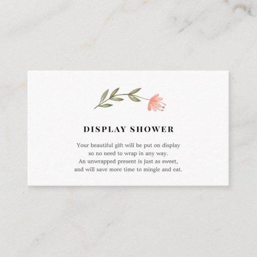 ベビーの表示シャワーの挿入物カード エンクロージャーカード (正面)