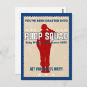 ベビーの表示 – ウンチ分隊に徴兵された ポストカード (正面/裏面)