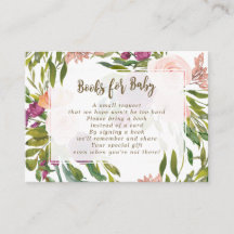 ベビーの要求のための本は緑の草木の花模様を梳きます