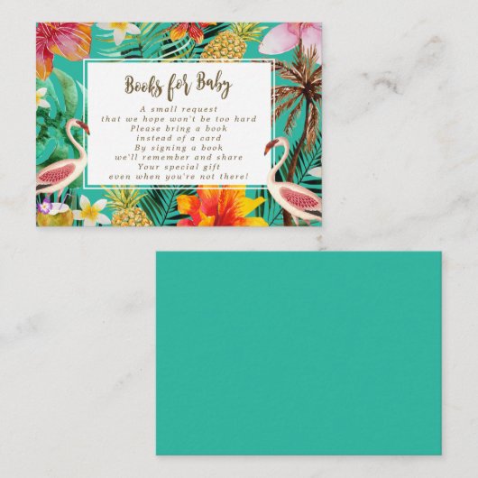 ベビーの要求カードフラミンゴのための本 エンクロージャーカード (正面/裏面)