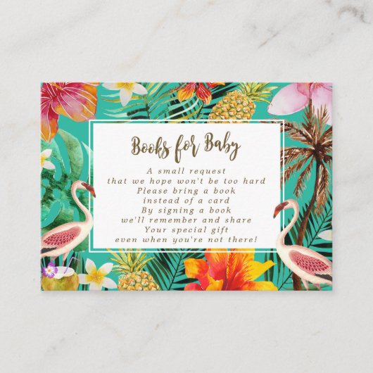 ベビーの要求カードフラミンゴのための本 エンクロージャーカード (正面)