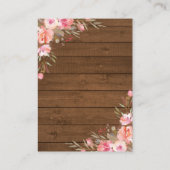 ベビーの要求女の子のシャワーのための素朴なピンクの本 エンクロージャーカード (裏面)