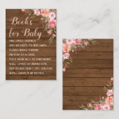 ベビーの要求女の子のシャワーのための素朴なピンクの本 エンクロージャーカード (正面/裏面)