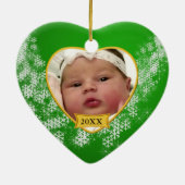 ベビーの記念写真クリスマス装飾 セラミックオーナメント (裏面)