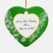 ベビーの記念写真クリスマス装飾 セラミックオーナメント (裏面)