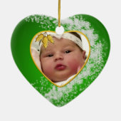 ベビーの記念写真クリスマス装飾 セラミックオーナメント (裏面)