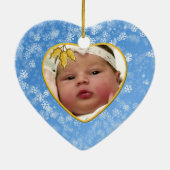 ベビーの記念写真クリスマス装飾 セラミックオーナメント (裏面)