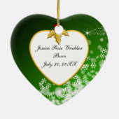 ベビーの記念写真クリスマス装飾 セラミックオーナメント (裏面)