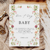 ベビーの試合、野の花の赤ちゃんシャワーのサインを言わない。 招待状