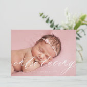 ベビーの誕生の発表の//の白をもたらすこと 案内状 (スタンド正面)