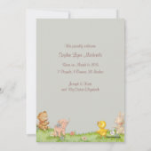 ベビーの誕生の発表ロックによって 案内状 (裏面)