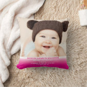 ベビーの誕生レコードの統計情報の写真 クッション (ブランケット)