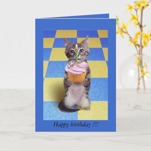 ベビーの誕生日 – カード (黄色い花)