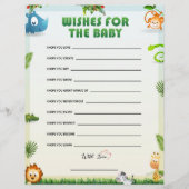 ベビーの赤ちゃんシャワーゲームの願い[動物テーマ] レターヘッド (正面)