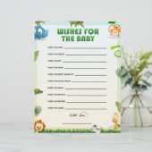 ベビーの赤ちゃんシャワーゲームの願い[動物テーマ] レターヘッド (スタンド正面)