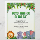 ベビーの赤ちゃんシャワーゲームを作ろう[動物テーマ] レターヘッド (正面/裏面)