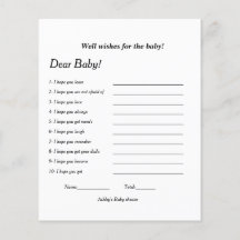 ベビーの赤ちゃんシャワーゲーム