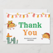 ベビーの赤ちゃんシャワーサンキューカード 招待状 (正面)