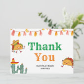 ベビーの赤ちゃんシャワーサンキューカード 招待状 (スタンド正面)
