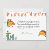 ベビーの赤ちゃんシャワーサンキューカード 招待状 (裏面)