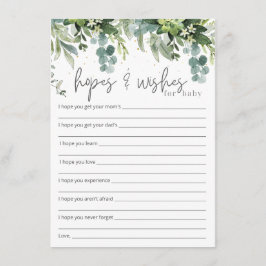 ベビーの赤ちゃんシャワー挿入の希望 エンクロージャーカード