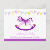 ベビーの赤ちゃんシャワー紫 アドバイスカード (正面)