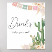 ベビーの赤ちゃんシャワー飲み物のタコ ポスター (正面)