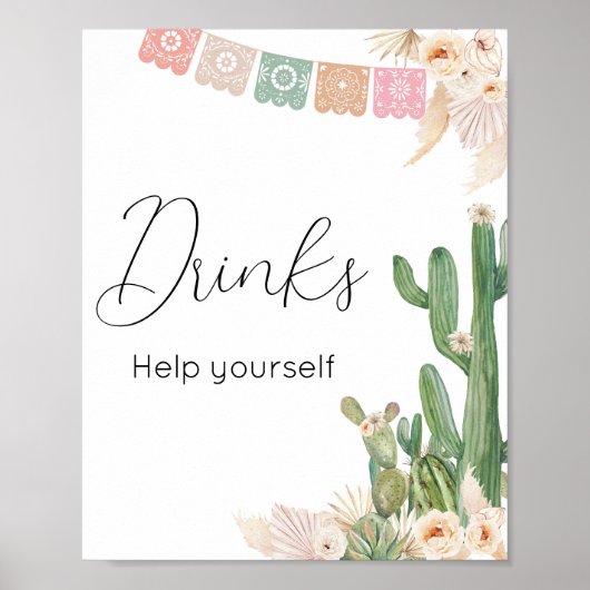 ベビーの赤ちゃんシャワー飲み物のタコ ポスター (正面)