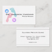 ベビーの足のプリントのシンプルな小児科医の名刺 名刺 (正面/裏面)