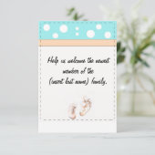 ベビーの足の招待 招待状 (スタンド正面)