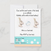 ベビーの足の招待 招待状 (裏面)