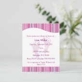 ベビーの足跡のベビーシャワー-ピンク 招待状 (スタンド正面)