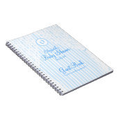 ベビーの足跡シャワーのゲストブック ノートブック (右側)