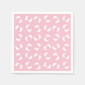 ベビーの足跡、ベビーの足、足跡、ピンクガール スタンダードカクテルナプキン (正面)