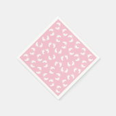 ベビーの足跡、ベビーの足、足跡、ピンクガール スタンダードカクテルナプキン (角)