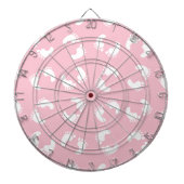 ベビーの足跡、ベビーの足、足跡、ピンクガール ダーツボード (正面)