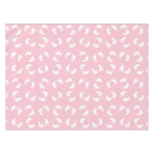 ベビーの足跡、ベビーの足、足跡、ピンクガール テーブルクロス (正面(横))