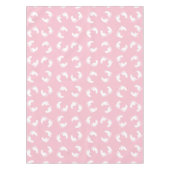 ベビーの足跡、ベビーの足、足跡、ピンクガール テーブルクロス (正面)