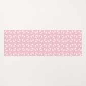 ベビーの足跡、ベビーの足、足跡、ピンクガール ヨガマット (正面(横))