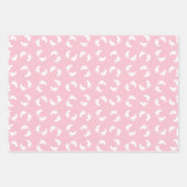 ベビーの足跡、ベビーの足、足跡、ピンクガール ラッピングペーパーシート (正面)