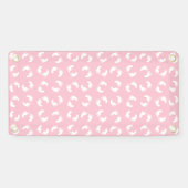 ベビーの足跡、ベビーの足、足跡、ピンクガール 横断幕 (横)