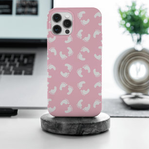 ベビーの足跡、ベビーの足、足跡、ピンクガール iPhone 15 PRO MAXケース