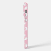 ベビーの足跡、ベビーの足、足跡、ピンクガール iPhoneケース (左側面)