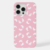 ベビーの足跡、ベビーの足、足跡、ピンクガール iPhoneケース (裏面)
