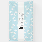 ベビーの足跡、ベビーの足、足跡、ベビーシャワー 横断幕 (縦)