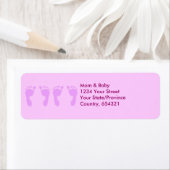 ベビーの足跡(女の子の双子) ラベル (インサイチュ)